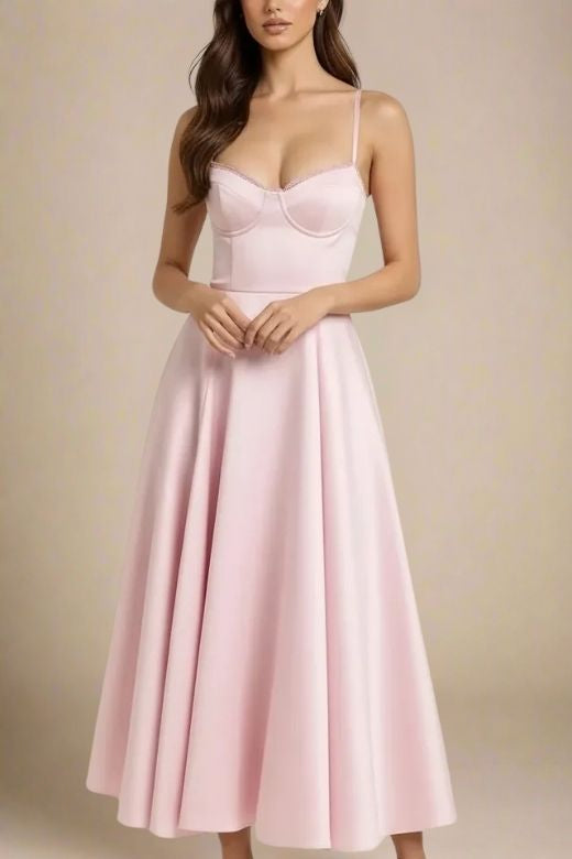 Mavis Midi Dress - Dusty Pink