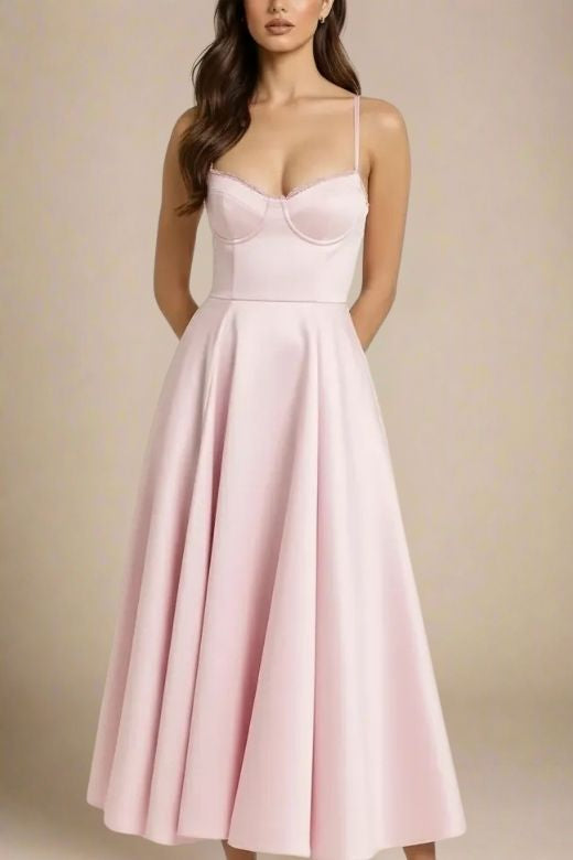 Mavis Midi Dress - Dusty Pink