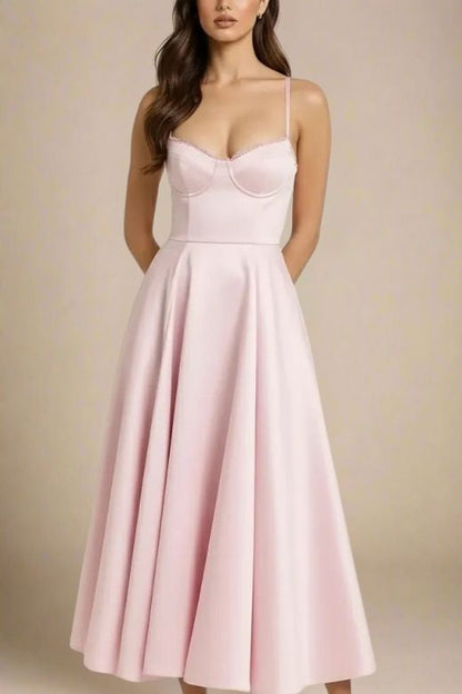Mavis Midi Dress - Dusty Pink