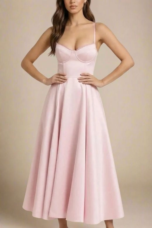 Mavis Midi Dress - Dusty Pink