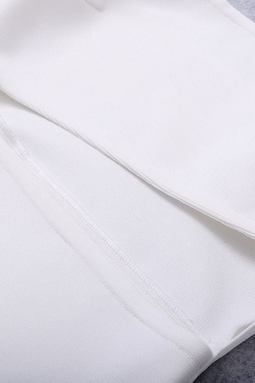 Molly Bandage Midi Dress - White Pearl