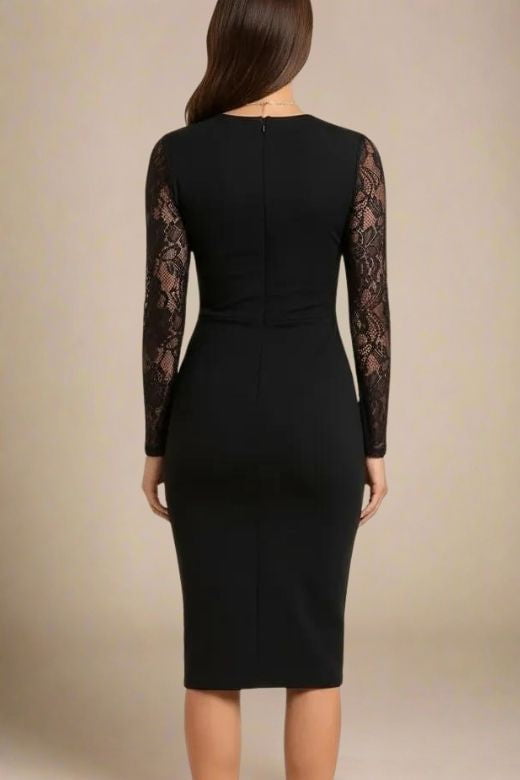 Opal Long Sleeve Bodycon Dress - Classic Black