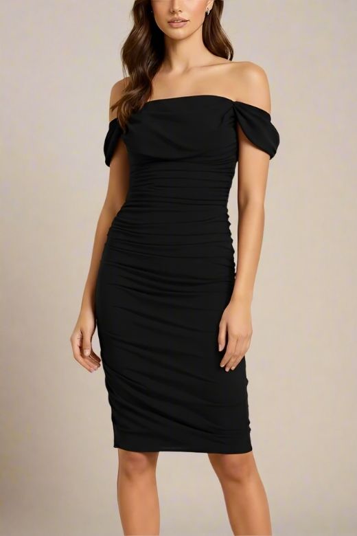 Zia Bodycon Wrap Dress - Classic Black